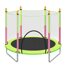 Load image into Gallery viewer, 1.4M Kids Indoor/Outdoor Round Trampoline Jump Bed With Protective Net Children Fitness Sports Equipment
