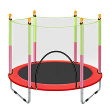 Load image into Gallery viewer, 1.4M Kids Indoor/Outdoor Round Trampoline Jump Bed With Protective Net Children Fitness Sports Equipment
