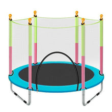 Load image into Gallery viewer, 1.4M Kids Indoor/Outdoor Round Trampoline Jump Bed With Protective Net Children Fitness Sports Equipment
