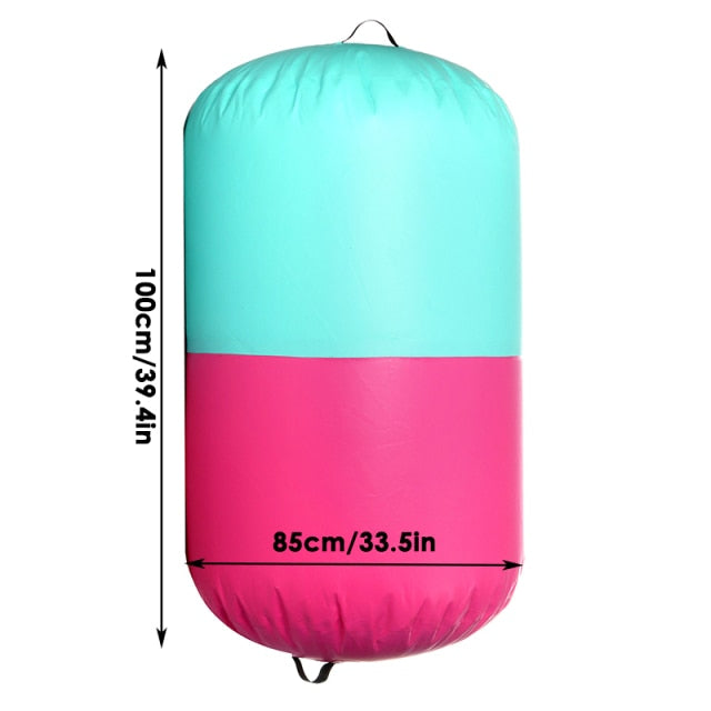 100x85cm Inflatable Gymnastic Air Barrel Home Roller Small  Cylinder Sport Fitness Trainer