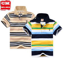 Load image into Gallery viewer, 1-12Yrs Boys Short Sleeve Lovely Cotton Striped T Shirt Tops for Kids Summer Colors Boys tees
