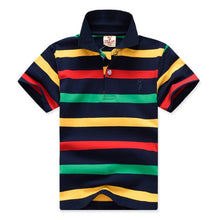 Load image into Gallery viewer, 1-12Yrs Boys Short Sleeve Lovely Cotton Striped T Shirt Tops for Kids Summer Colors Boys tees
